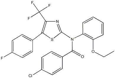 4-chloro-N-(2-ethoxyphenyl)-N-[5-(4-fluorophenyl)-4-(trifluoromethyl)-1,3-thiazol-2-yl]benzamide|