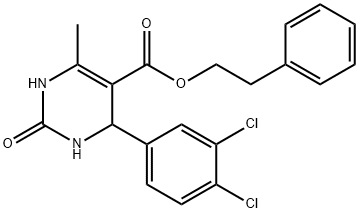 2-phenylethyl 4-(3,4-dichlorophenyl)-6-methyl-2-oxo-1,2,3,4-tetrahydropyrimidine-5-carboxylate Structure