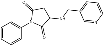 1-phenyl-3-[(3-pyridinylmethyl)amino]-2,5-pyrrolidinedione Structure