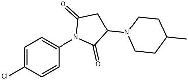 1-(4-chlorophenyl)-3-(4-methyl-1-piperidinyl)-2,5-pyrrolidinedione Structure