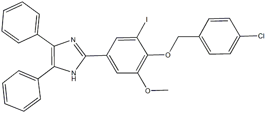 2-{4-[(4-chlorobenzyl)oxy]-3-iodo-5-methoxyphenyl}-4,5-diphenyl-1H-imidazole Structure