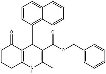 benzyl 2-methyl-4-(1-naphthyl)-5-oxo-1,4,5,6,7,8-hexahydro-3-quinolinecarboxylate,299453-92-2,结构式