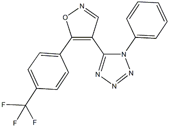 1-phenyl-5-{5-[4-(trifluoromethyl)phenyl]-4-isoxazolyl}-1H-tetraazole Structure