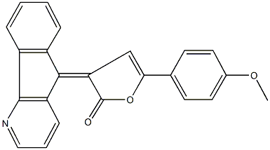 3-(5H-indeno[1,2-b]pyridin-5-ylidene)-5-(4-methoxyphenyl)-2(3H)-furanone 结构式
