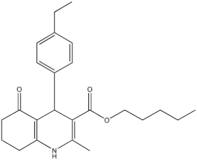 299945-54-3 pentyl 4-(4-ethylphenyl)-2-methyl-5-oxo-1,4,5,6,7,8-hexahydro-3-quinolinecarboxylate