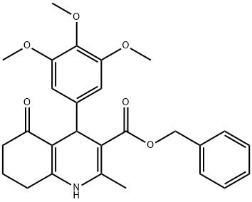 phenylmethyl 2-methyl-5-oxo-4-[3,4,5-tris(methyloxy)phenyl]-1,4,5,6,7,8-hexahydroquinoline-3-carboxylate|