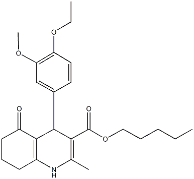 pentyl 4-[4-(ethyloxy)-3-(methyloxy)phenyl]-2-methyl-5-oxo-1,4,5,6,7,8-hexahydroquinoline-3-carboxylate|