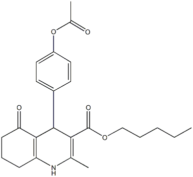 pentyl 4-[4-(acetyloxy)phenyl]-2-methyl-5-oxo-1,4,5,6,7,8-hexahydroquinoline-3-carboxylate|