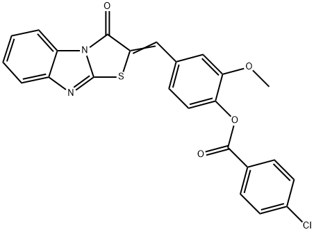 2-methoxy-4-[(3-oxo[1,3]thiazolo[3,2-a]benzimidazol-2(3H)-ylidene)methyl]phenyl 4-chlorobenzoate|