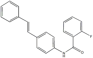 2-fluoro-N-[4-(2-phenylvinyl)phenyl]benzamide