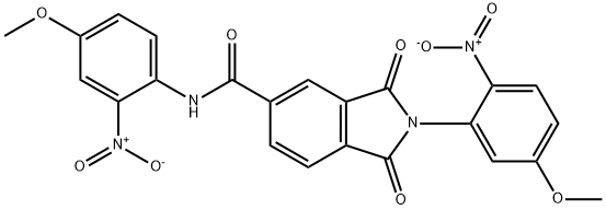 299969-74-7 N-{2-nitro-4-methoxyphenyl}-2-{2-nitro-5-methoxyphenyl}-1,3-dioxo-5-isoindolinecarboxamide