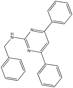 N-benzyl-4,6-diphenyl-2-pyrimidinamine Struktur