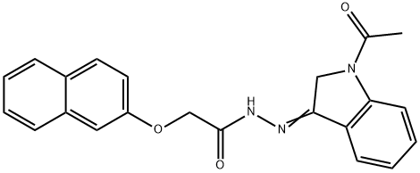 N'-(1-acetyl-1,2-dihydro-3H-indol-3-ylidene)-2-(2-naphthyloxy)acetohydrazide|