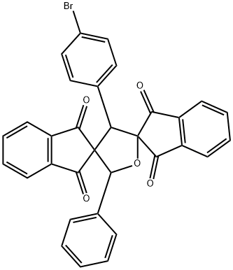 1,1'',3,3''(2,2''H)-dioxo-4'-(4-bromophenyl)-2'-phenyldipsiro[1H-indene-2,3'-tetrahydrofuran-5',2''-(1''H)-indene] Structure