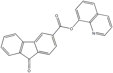 8-quinolinyl 9-oxo-9H-fluorene-3-carboxylate Struktur