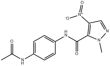 N-[4-(acetylamino)phenyl]-4-nitro-1-methyl-1H-pyrazole-5-carboxamide Structure