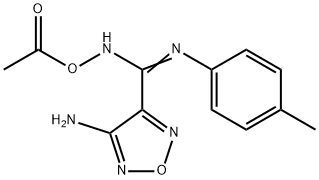 N'-(acetyloxy)-4-amino-N-(4-methylphenyl)-1,2,5-oxadiazole-3-carboximidamide 结构式