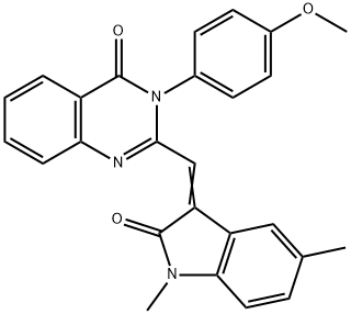 300803-99-0 2-[(1,5-dimethyl-2-oxo-1,2-dihydro-3H-indol-3-ylidene)methyl]-3-(4-methoxyphenyl)-4(3H)-quinazolinone