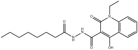 300839-49-0 1-ethyl-4-hydroxy-N'-octanoyl-2-oxo-1,2-dihydroquinoline-3-carbohydrazide