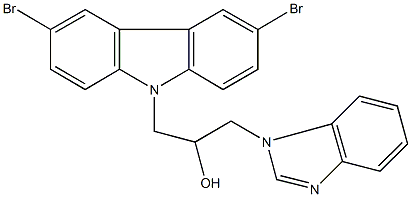 1-(1H-benzimidazol-1-yl)-3-(3,6-dibromo-9H-carbazol-9-yl)-2-propanol Structure