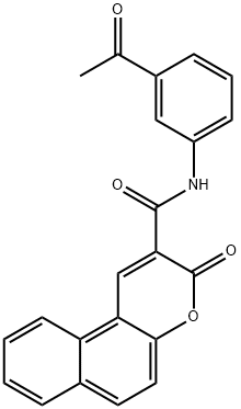 N-(3-acetylphenyl)-3-oxo-3H-benzo[f]chromene-2-carboxamide Struktur