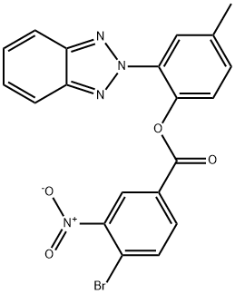 2-(2H-1,2,3-benzotriazol-2-yl)-4-methylphenyl 4-bromo-3-nitrobenzoate Structure