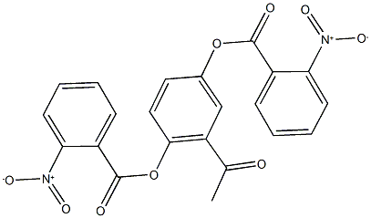 2-acetyl-4-({2-nitrobenzoyl}oxy)phenyl 2-nitrobenzoate Structure