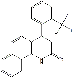 4-[2-(trifluoromethyl)phenyl]-3,4-dihydrobenzo[h]quinolin-2(1H)-one Struktur