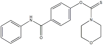 O-[4-(anilinocarbonyl)phenyl] 4-morpholinecarbothioate Structure
