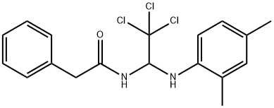 2-phenyl-N-[2,2,2-trichloro-1-(2,4-dimethylanilino)ethyl]acetamide Struktur