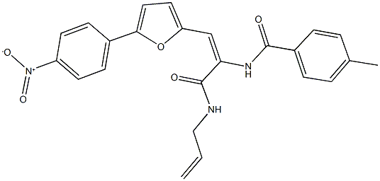 N-[1-[(allylamino)carbonyl]-2-(5-{4-nitrophenyl}-2-furyl)vinyl]-4-methylbenzamide Structure