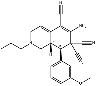 302778-38-7 6-amino-8-(3-methoxyphenyl)-2-propyl-2,3,8,8a-tetrahydro-5,7,7(1H)-isoquinolinetricarbonitrile