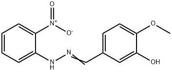 3-hydroxy-4-methoxybenzaldehyde {2-nitrophenyl}hydrazone Struktur