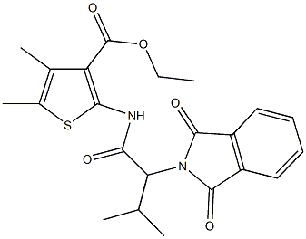 ethyl 2-{[2-(1,3-dioxo-1,3-dihydro-2H-isoindol-2-yl)-3-methylbutanoyl]amino}-4,5-dimethyl-3-thiophenecarboxylate,302803-58-3,结构式