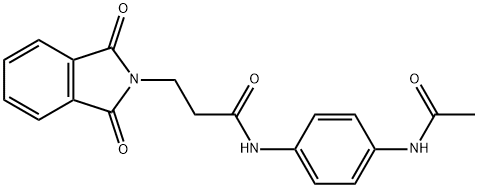 N-[4-(acetylamino)phenyl]-3-(1,3-dioxo-1,3-dihydro-2H-isoindol-2-yl)propanamide Struktur