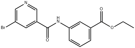 ethyl 3-{[(5-bromo-3-pyridinyl)carbonyl]amino}benzoate Struktur