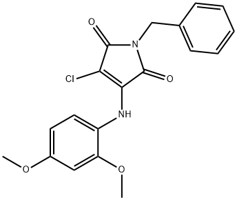 1-benzyl-3-chloro-4-(2,4-dimethoxyanilino)-1H-pyrrole-2,5-dione Structure