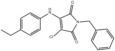 1-benzyl-3-chloro-4-(4-ethylanilino)-1H-pyrrole-2,5-dione,303035-10-1,结构式