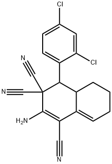 303037-18-5 2-amino-4-(2,4-dichlorophenyl)-4a,5,6,7-tetrahydro-1,3,3(4H)-naphthalenetricarbonitrile