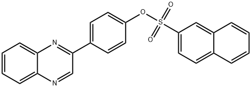 4-(2-quinoxalinyl)phenyl 2-naphthalenesulfonate Struktur