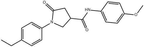 1-(4-ethylphenyl)-N-(4-methoxyphenyl)-5-oxo-3-pyrrolidinecarboxamide Struktur