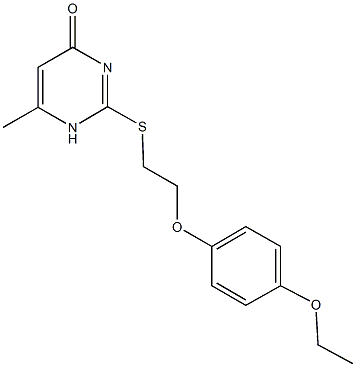 303132-70-9 2-{[2-(4-ethoxyphenoxy)ethyl]sulfanyl}-6-methyl-4(1H)-pyrimidinone