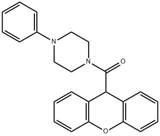 1-phenyl-4-(9H-xanthen-9-ylcarbonyl)piperazine Struktur