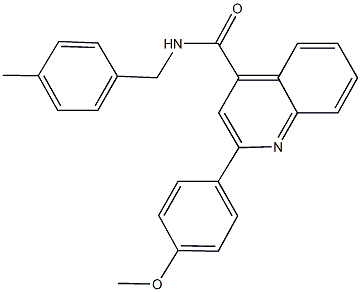 2-(4-methoxyphenyl)-N-(4-methylbenzyl)-4-quinolinecarboxamide Struktur