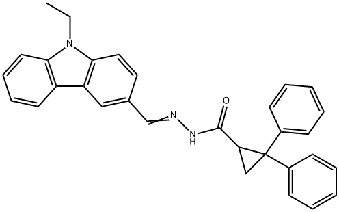 N'-[(9-ethyl-9H-carbazol-3-yl)methylene]-2,2-diphenylcyclopropanecarbohydrazide,303213-50-5,结构式