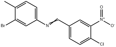 3-bromo-N-(4-chloro-3-nitrobenzylidene)-4-methylaniline,303214-28-0,结构式