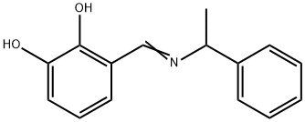 3-{[(1-phenylethyl)imino]methyl}-1,2-benzenediol Structure