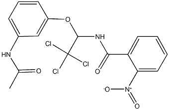 N-{1-[3-(acetylamino)phenoxy]-2,2,2-trichloroethyl}-2-nitrobenzamide Structure
