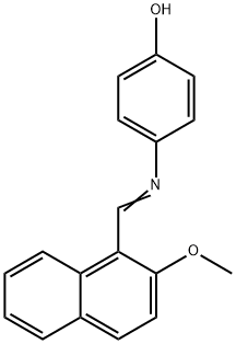 4-{[(2-methoxy-1-naphthyl)methylene]amino}phenol Structure