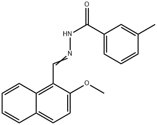 N'-[(2-methoxy-1-naphthyl)methylene]-3-methylbenzohydrazide Structure